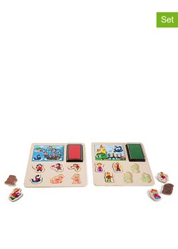 small foot 2-częściowy zestaw puzzli-pieczątek - 2+ ze sklepu Limango Polska w kategorii Puzzle - zdjęcie 187351247
