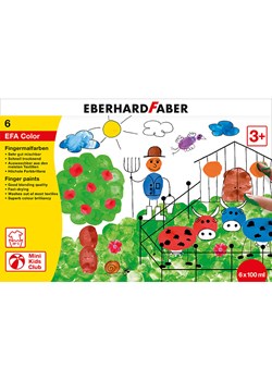 Eberhard Faber Farby (6 szt.) do malowania palcami - 6 x 100 ml ze sklepu Limango Polska w kategorii Zabawki - zdjęcie 187351266