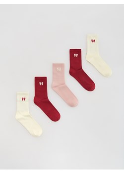 Reserved - Skarpetki z haftem 5-pack - wielobarwny ze sklepu Reserved w kategorii Skarpetki dziecięce - zdjęcie 187351765