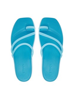 Japonki Crocs Miami Frosted Toe Loop 211253 Niebieski ze sklepu eobuwie.pl w kategorii Klapki damskie - zdjęcie 187352208