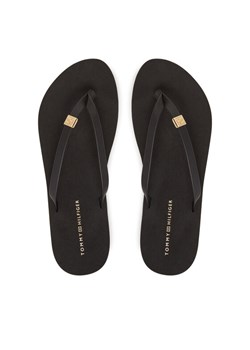 Japonki Tommy Hilfiger Elevated Chic Beach Sandal FW0FW08523 Czarny ze sklepu eobuwie.pl w kategorii Klapki damskie - zdjęcie 187352216
