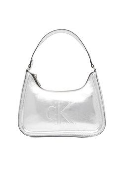 Torebka Calvin Klein Bold Ck Metallic Shoulder Bag LV04F3332G Srebrny ze sklepu eobuwie.pl w kategorii Torebki damskie - zdjęcie 187352217