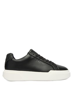 Sneakersy Calvin Klein Chunky Cupsole Laceup Lth Bt Aop YW0YW02036 Czarny ze sklepu eobuwie.pl w kategorii Buty sportowe damskie - zdjęcie 187352236