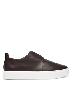 Sneakersy Calvin Klein Hybrid Clean Cup Derby Lth HM0HM02011 Bordowy ze sklepu eobuwie.pl w kategorii Buty sportowe męskie - zdjęcie 187352239
