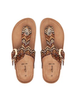 Japonki s.Oliver 5-27108-44 Brązowy ze sklepu eobuwie.pl w kategorii Klapki damskie - zdjęcie 187352269