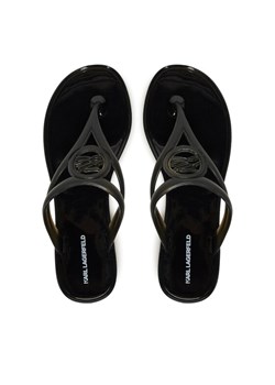 Japonki KARL LAGERFELD Jelly Thong KL80007A Czarny ze sklepu eobuwie.pl w kategorii Klapki damskie - zdjęcie 187352288