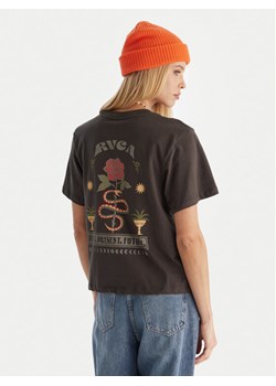 RVCA T-Shirt EVJZT00166 Czarny Regular Fit ze sklepu MODIVO w kategorii Bluzki damskie - zdjęcie 187352836