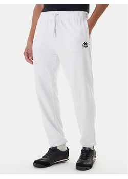 Kappa Spodnie dresowe Gothenburg 331U7EW Biały Regular Fit ze sklepu MODIVO w kategorii Spodnie męskie - zdjęcie 187352849