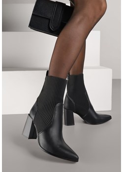 Czarne Botki Jilleane ze sklepu born2be.pl w kategorii Botki - zdjęcie 187353235
