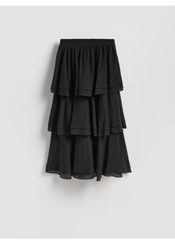 Reserved - Spódnica z falbanami - czarny ze sklepu Reserved w kategorii Spódnice - zdjęcie 187353346
