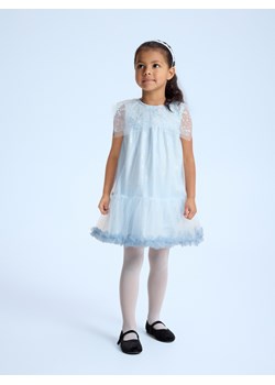 Reserved - Tiulowa sukienka z cekinami - jasnoniebieski ze sklepu Reserved w kategorii Sukienki - zdjęcie 187353698