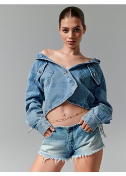 Sinsay - Szorty jeansowe low waist - niebieski ze sklepu Sinsay w kategorii Szorty - zdjęcie 187353876