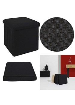 Rétro Chic Hocker &quot;Atome&quot; w kolorze czarnym ze schowkiem - 38 x 38 x 38 cm ze sklepu Limango Polska w kategorii Pufy i siedziska - zdjęcie 187355308