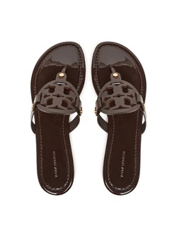 Japonki Tory Burch 11743 Brązowy ze sklepu eobuwie.pl w kategorii Klapki damskie - zdjęcie 187356217
