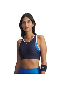 Damski biustonosz treningowy Under Armour UA Crossback Mid Open Back - niebieski ze sklepu Sportstylestory.com w kategorii Biustonosze - zdjęcie 187358659