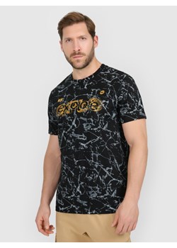 Męski t-shirt z nadrukiem 4F 4FRAW25TTSHM3379 - czarny ze sklepu Sportstylestory.com w kategorii T-shirty męskie - zdjęcie 187358706