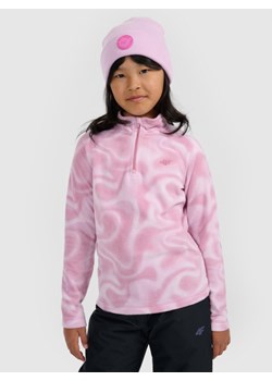 Dziewczęca bluza termiczna polarowa 4F 4FJRAW25UFLEF071 - różowa ze sklepu Sportstylestory.com w kategorii Bluzy dziewczęce - zdjęcie 187358726