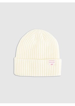 Dziewczęca czapka zimowa 4F 4FJRAW25ACAPF0810 - biała ze sklepu Sportstylestory.com w kategorii Czapki dziecięce - zdjęcie 187358796