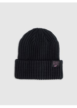 Dziewczęca czapka zimowa 4F 4FJRAW25ACAPF0810 - czarna ze sklepu Sportstylestory.com w kategorii Czapki dziecięce - zdjęcie 187358799