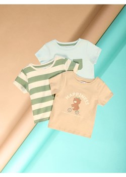 Sinsay - Koszulki 3 pack - kremowy ze sklepu Sinsay w kategorii Odzież dla niemowląt - zdjęcie 187358969