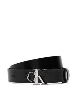 Calvin Klein Pasek Damski Facet Ck Buckle Shiny Strap 25Mm LV04F7080G Czarny ze sklepu MODIVO w kategorii Paski damskie - zdjęcie 187359358