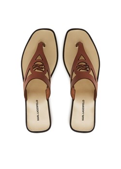 KARL LAGERFELD Japonki Skoot II KL80407 Brązowy ze sklepu MODIVO w kategorii Klapki damskie - zdjęcie 187359379