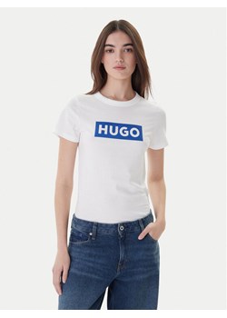 Hugo T-Shirt Classic 50510772 Biały Regular Fit ze sklepu MODIVO w kategorii Bluzki damskie - zdjęcie 187359477