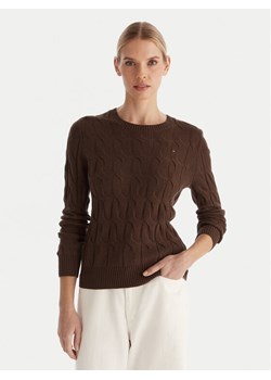 Tommy Hilfiger Sweter WW0WW43586 Brązowy Regular Fit ze sklepu MODIVO w kategorii Swetry damskie - zdjęcie 187359538