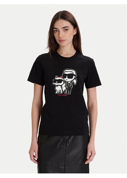 KARL LAGERFELD T-Shirt A1W17129 Czarny Regular Fit ze sklepu MODIVO w kategorii Bluzki damskie - zdjęcie 187359598