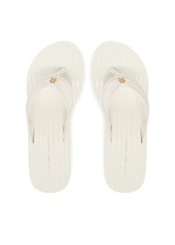 Tommy Hilfiger Japonki Th Stripes Wedge Beach Sandal FW0FW08521 Biały ze sklepu MODIVO w kategorii Klapki damskie - zdjęcie 187359646