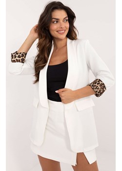 Marynarka damska ecru z podszewką DHJ-MA-18657-1.86, Kolor ecru, Rozmiar uniwersalny, ITALY MODA ze sklepu Primodo w kategorii Marynarki damskie - zdjęcie 187360738