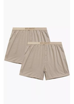 Atlantic 2-pack bokserki męskie luźne 2BMB-005-BEŻOWY, Kolor beżowy, Rozmiar M, ATLANTIC ze sklepu Intymna w kategorii Majtki męskie - zdjęcie 187361208