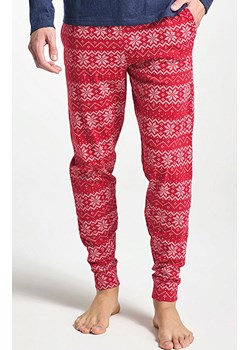 Męska piżama świąteczna z nadrukiem granatowa ALBANO, Kolor granatowo-czerwony, Rozmiar 2XL, Sorbetto ze sklepu Intymna w kategorii Piżamy męskie - zdjęcie 187361286