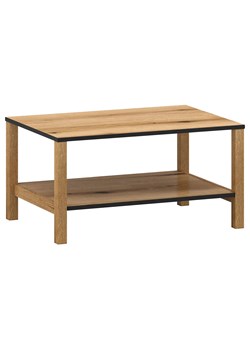 Prostokątna ława z półką dąb evok + czarny G0-R94 ze sklepu Edinos.pl w kategorii Stoły - zdjęcie 187361368