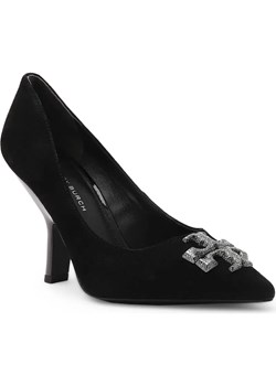 TORY BURCH Szpilki ELEANOR PAVE PUMP | zamsz ze sklepu Gomez Fashion Store w kategorii Czółenka - zdjęcie 187361406