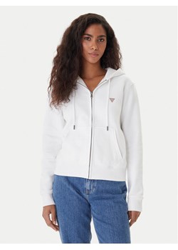 Guess Jeans Bluza W4YQ03 KC811 Biały Regular Fit ze sklepu MODIVO w kategorii Bluzy damskie - zdjęcie 187362646