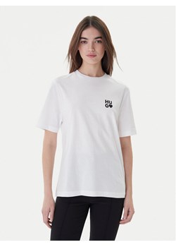 Hugo T-Shirt Dashire_4 50489198 Biały Regular Fit ze sklepu MODIVO w kategorii Bluzki damskie - zdjęcie 187362676