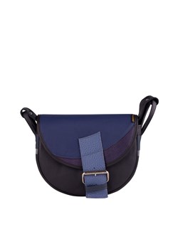 czarno granatowa damska torebka listonoszka skórzana na ramię F ze sklepu Słoń Torbalski w kategorii Listonoszki - zdjęcie 187362977