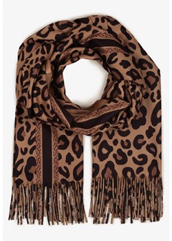 Brązowy Wiskozowy Szalik Ozdobiony Frędzlami Siathara ze sklepu born2be.pl w kategorii Szaliki i chusty damskie - zdjęcie 187363366