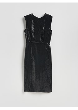 Reserved - Sukienka midi z cekinami - czarny ze sklepu Reserved w kategorii Sukienki - zdjęcie 187363496