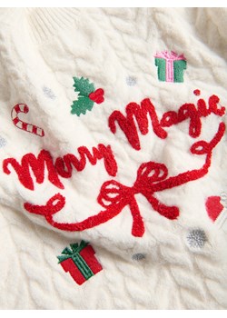 Reserved - Świąteczny sweter - złamana biel ze sklepu Reserved w kategorii Swetry dziewczęce - zdjęcie 187363987