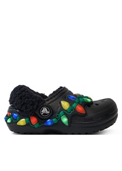 Crocs Klapki Classic Lined Holiday Lights Cgt 212027 Czarny ze sklepu MODIVO w kategorii Klapki dziecięce - zdjęcie 187365225