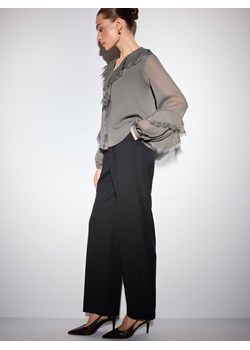 Mohito - Spodnie z dodatkiem wełny - czarny ze sklepu Mohito w kategorii Spodnie damskie - zdjęcie 187366008