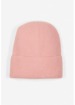 Różowa Czapka Ozdobiona Wywinięciem i Metaliczną Nicią Temirina ze sklepu born2be.pl w kategorii Czapki z daszkiem męskie - zdjęcie 187366115