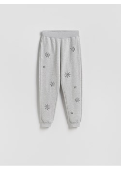 Reserved - Spodnie dresowe z aplikacjami - ciemnoszary ze sklepu Reserved w kategorii Spodnie damskie - zdjęcie 187366299