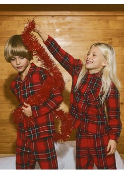 Reserved - Bawełniana piżama w kratę - czerwony ze sklepu Reserved w kategorii Piżamy dziecięce - zdjęcie 187366328