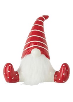 J Line Figurka dekoracyjna w kolorze biało-czerwonym - 19,5 x 19 x 10,5 cm ze sklepu Limango Polska w kategorii Dekoracje - zdjęcie 187367608