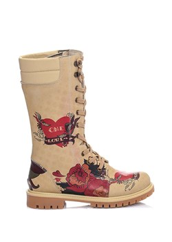 Streetfly Trzewiki w kolorze beżowym ze wzorem ze sklepu Limango Polska w kategorii Workery damskie - zdjęcie 187368088