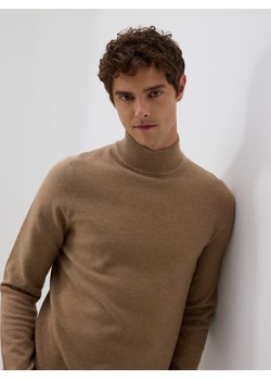 Reserved - Gładki golf z dzianiny - brązowy ze sklepu Reserved w kategorii Swetry męskie - zdjęcie 187368638