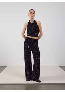 Reserved - Top halter z cekinami - czarny ze sklepu Reserved w kategorii Bluzki damskie - zdjęcie 187368657